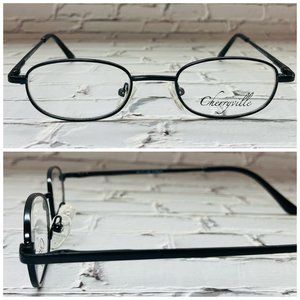Cherryville Kids Rectangular Satin Black Eyeglasses Glasses Frames NWOT